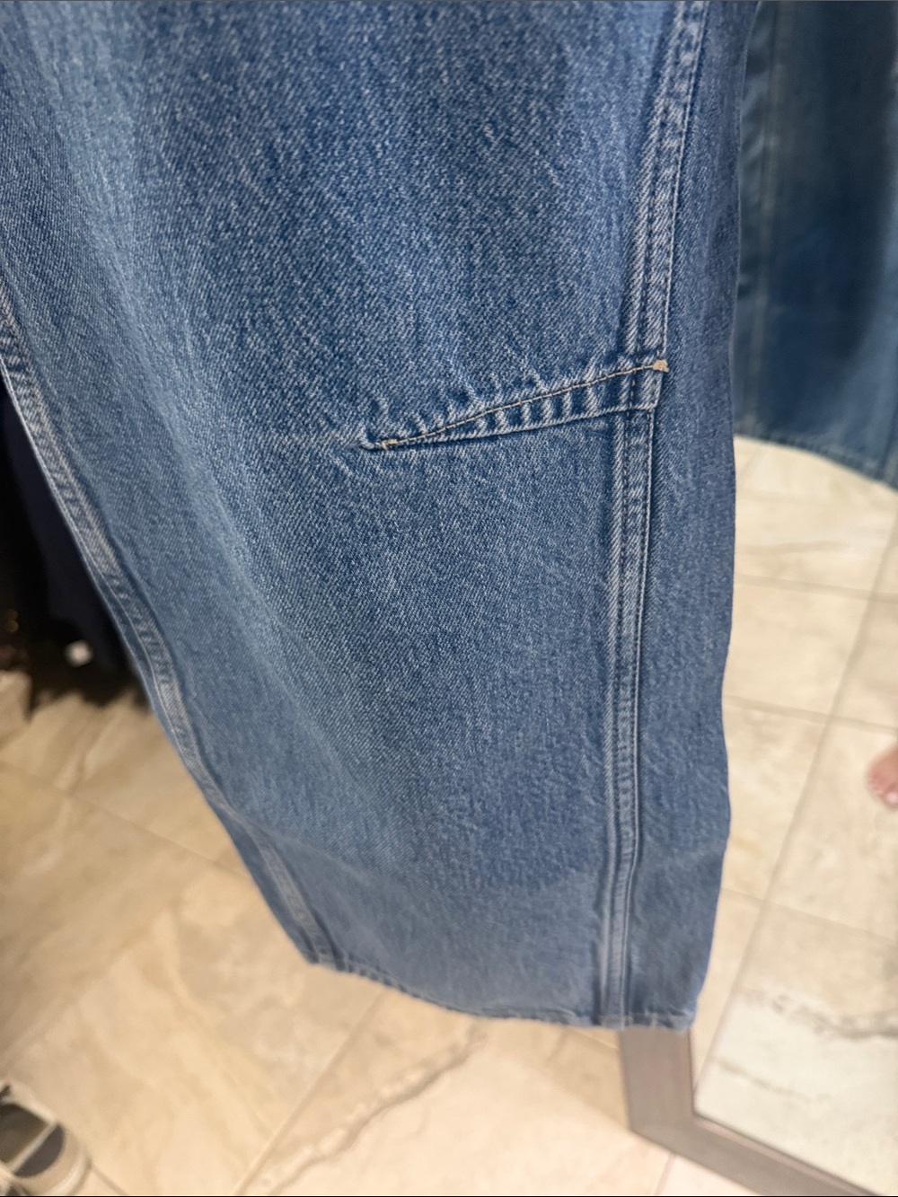 ME+EM Blue Cropped Slight Barrel Jeans - Picture 4 of 5